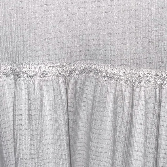 TORRID Babydoll Knit Top Short Sleeve Notch Neck Lace Trim White Women Plus SZ 1 - Picture 5 of 14